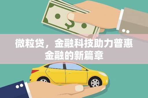长宁微粒贷，金融科技助力普惠金融的新篇章