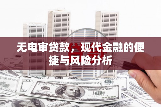 天峨无电审贷款，现代金融的便捷与风险分析