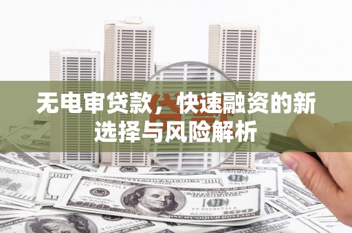 环江无电审贷款，快速融资的新选择与风险解析