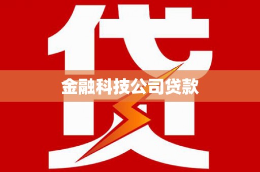 金湾金融科技公司贷款