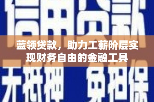 保税港区蓝领贷款，助力工薪阶层实现财务自由的金融工具
