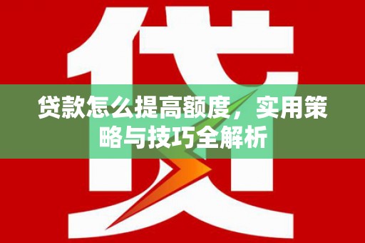 伊犁哈萨克贷款怎么提高额度，实用策略与技巧全解析