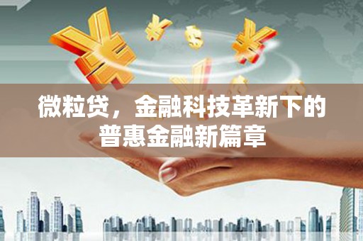 平顶山微粒贷，金融科技革新下的普惠金融新篇章