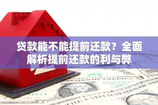 岱山贷款能不能提前还款？全面解析提前还款的利与弊