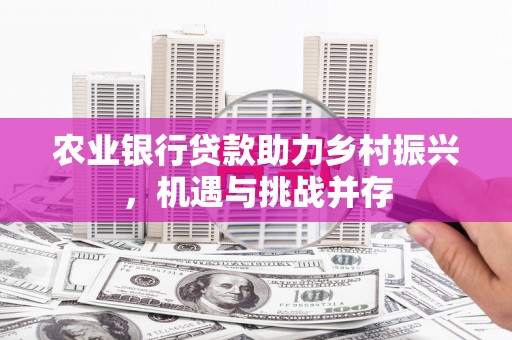石碇农业银行贷款助力乡村振兴，机遇与挑战并存