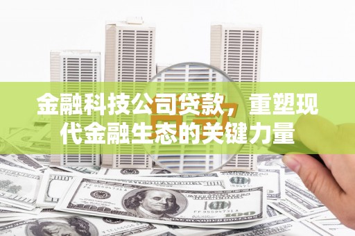 鹿港金融科技公司贷款，重塑现代金融生态的关键力量